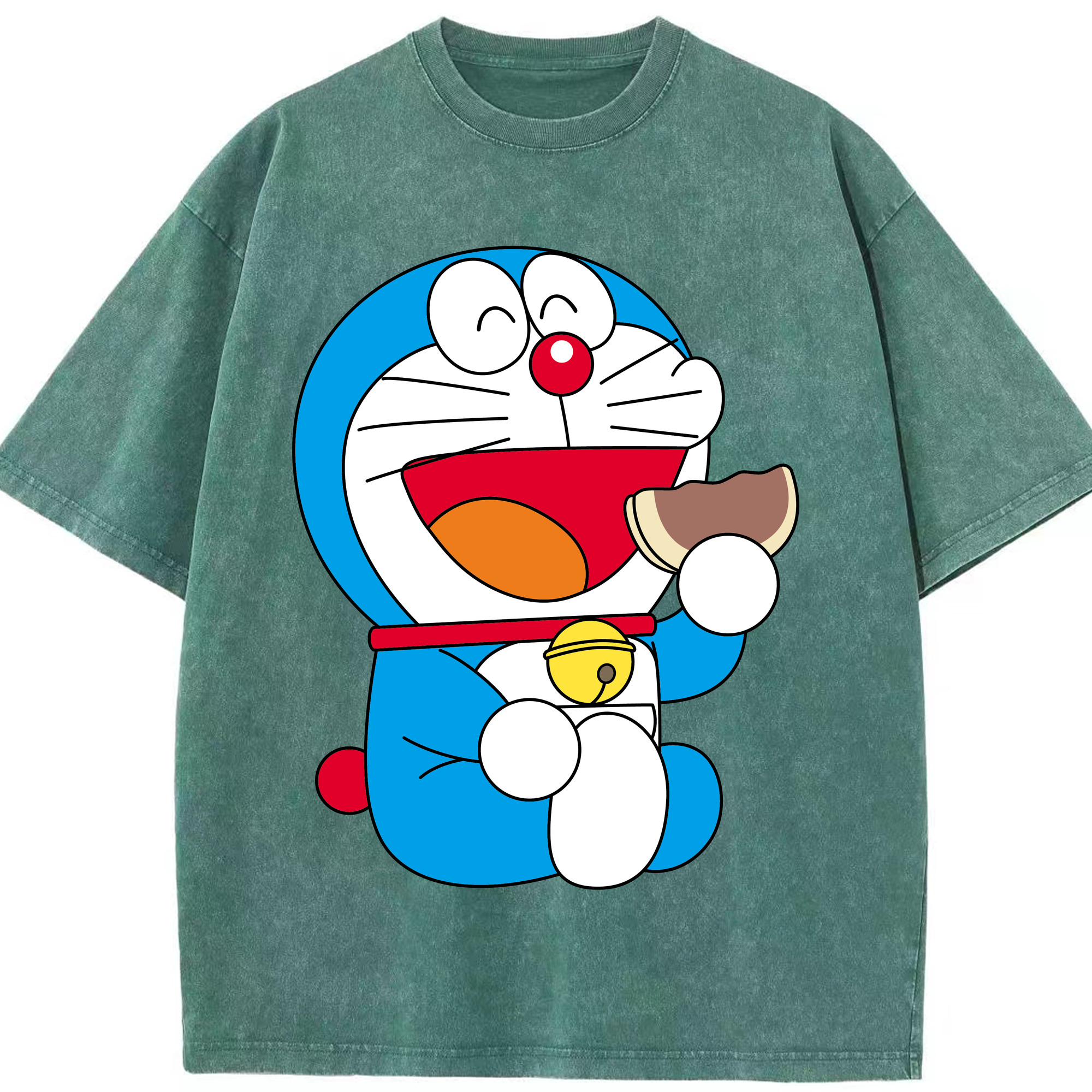 （画像用） ドラえもん Doraemon 綿100% ヴィンテージ風 半袖Tシャツ（フロントプリント）